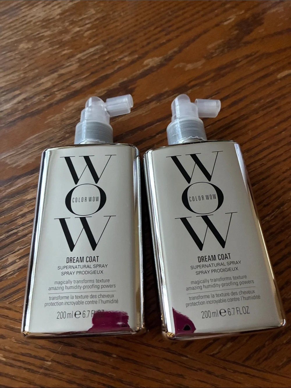 NEW UNUSED Color Wow Dream Coat Supernatural Spray - Metallic Silver Bottles